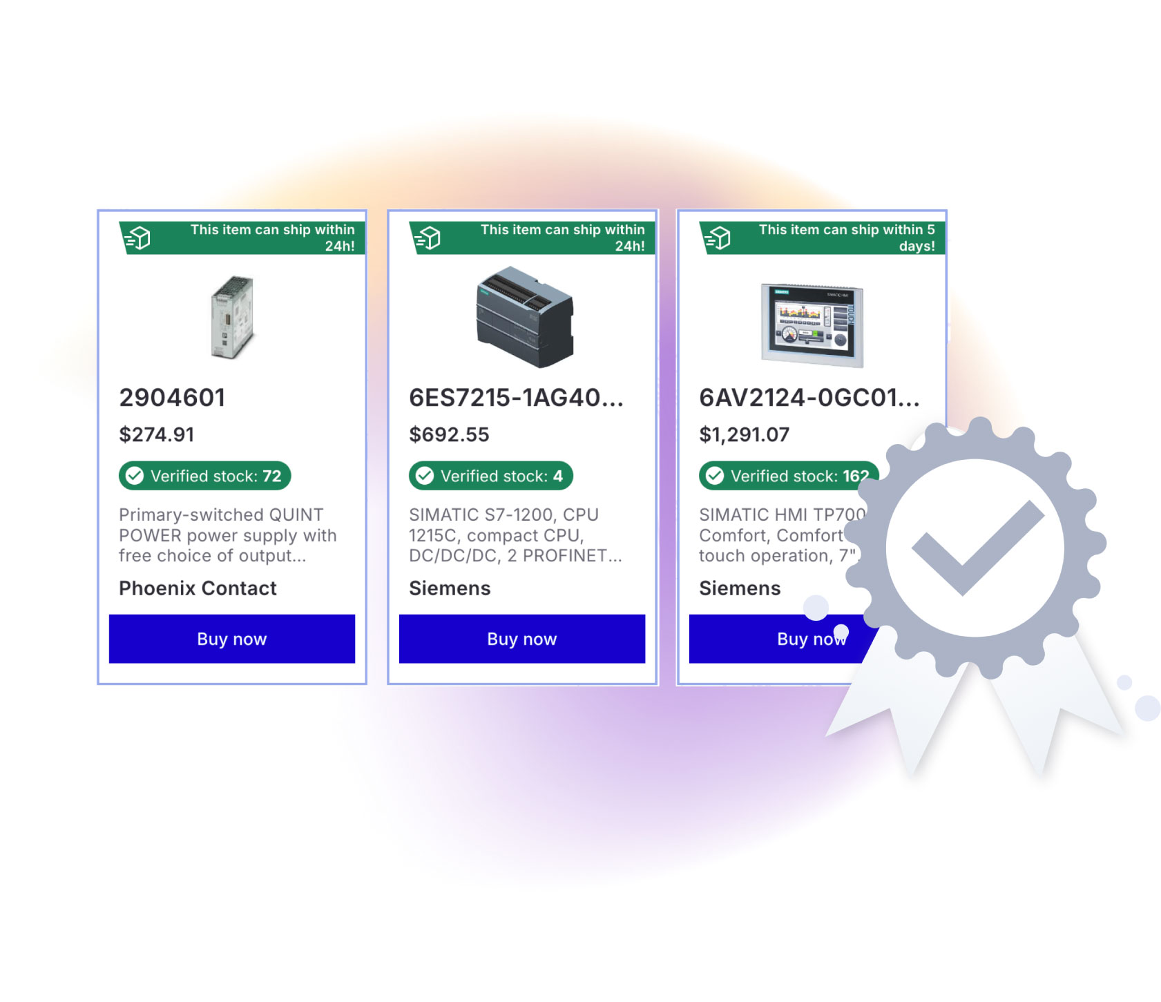 Storefront product cards — shipping, pricing and stock status